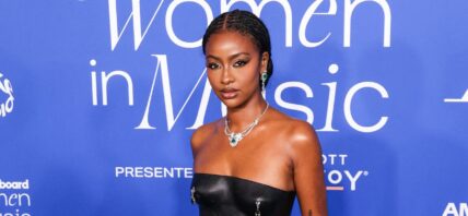 Justine Skye on red carpet