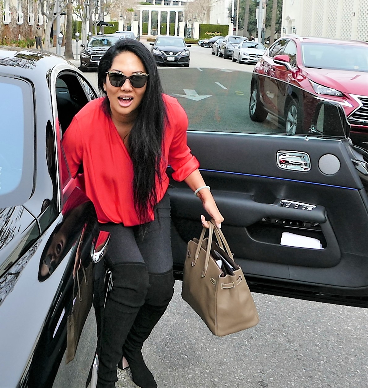 Kimora Lee Simmons Seen Going To Her Rolls Royce