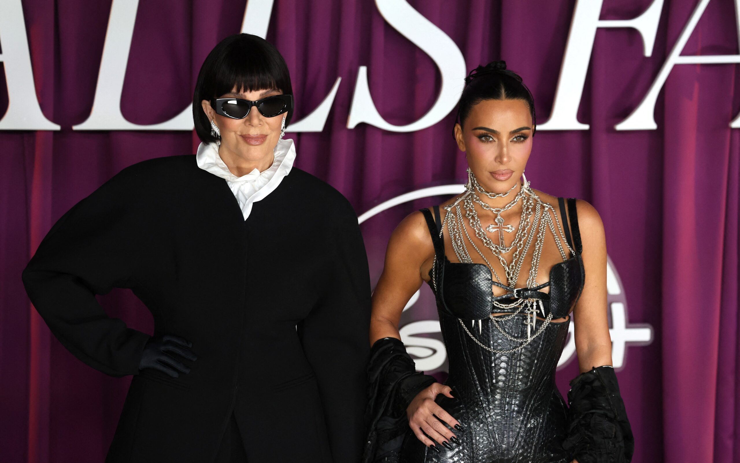 Kris Jenner and Kim Kardashian attend All's Fair London premiere