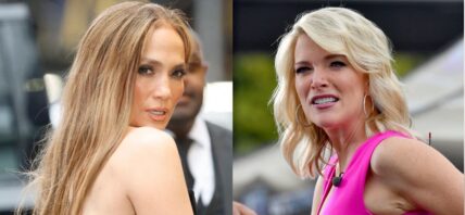 Jennifer Lopez. Megyn Kelly, photo collage