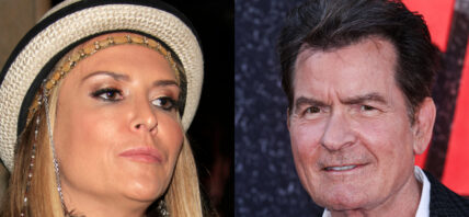 A photo collage of Brooke Mueller and Charlie Sheen