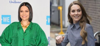 A photo collage of Jessie J, Kate Middleton,