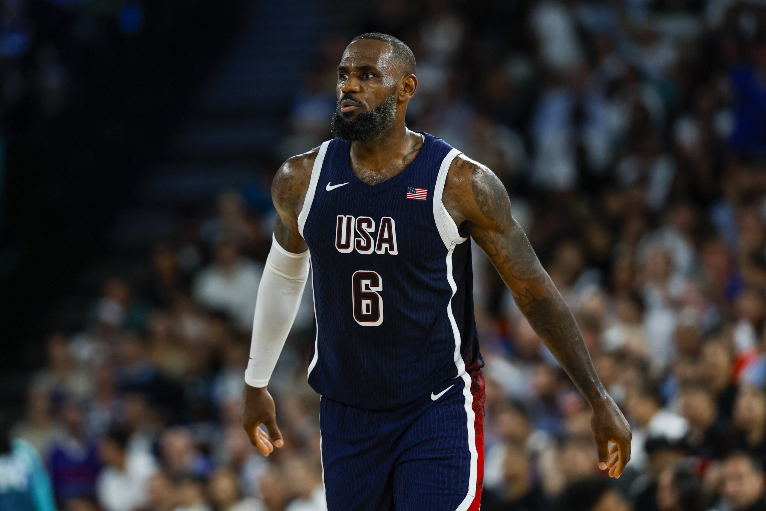 LeBron James during 2024 Olympics. 