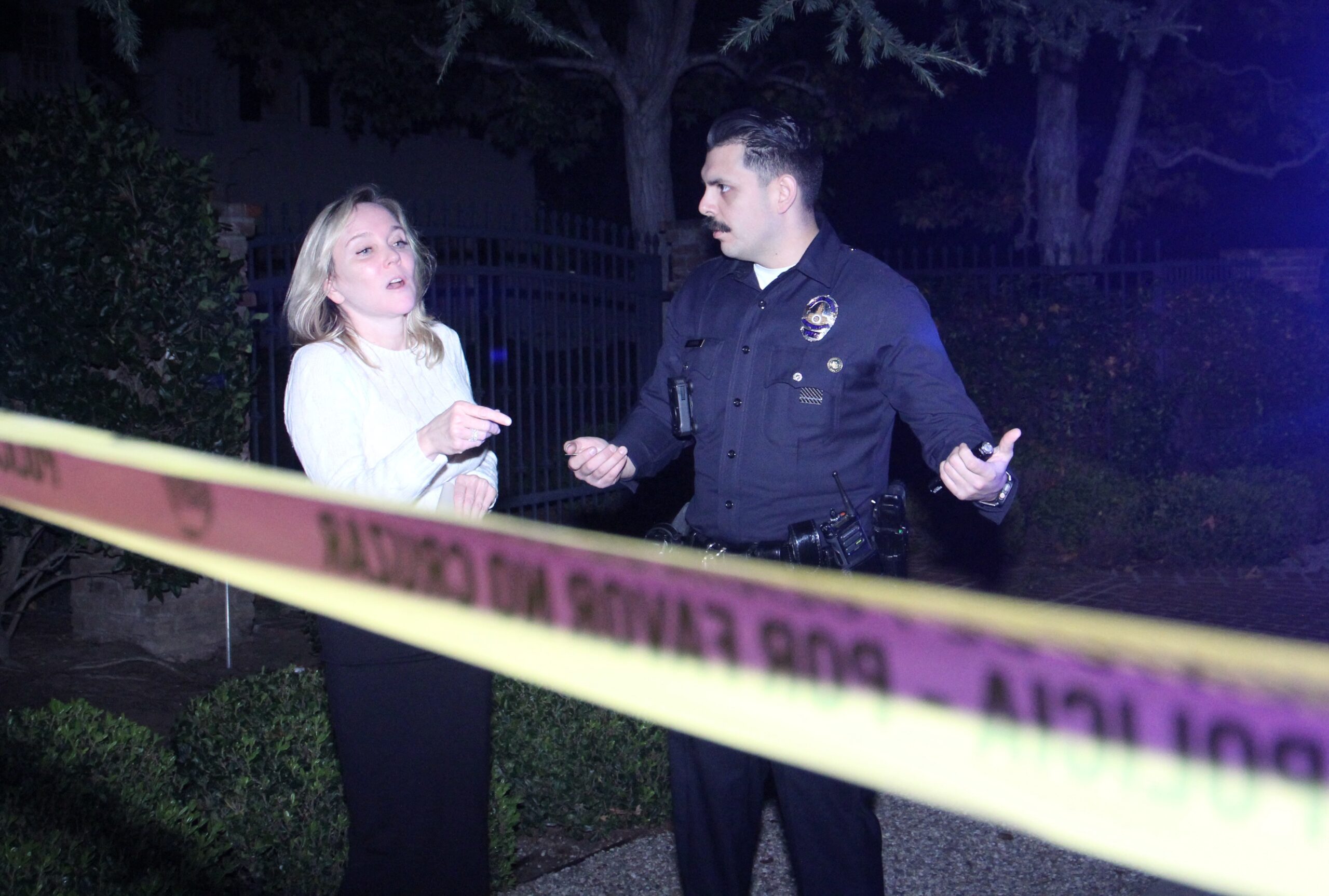 Police at the Reiner residence