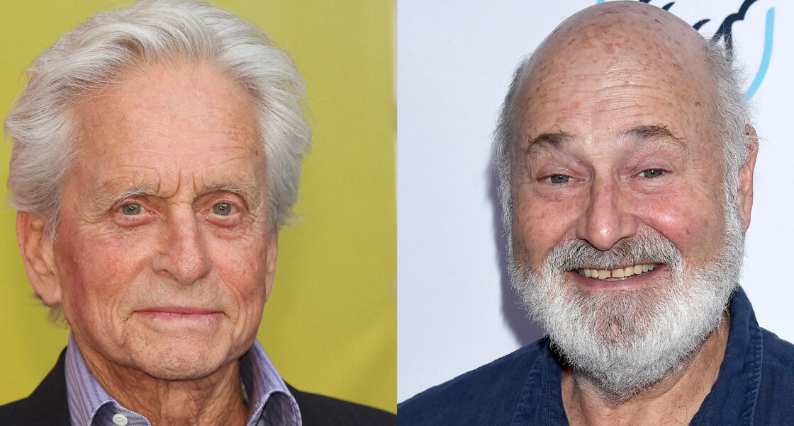 A photo collage of Michael Douglas and Rob Reiner
