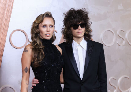 Miley Cyrus and Maxx Morando attend the 97th Oscars