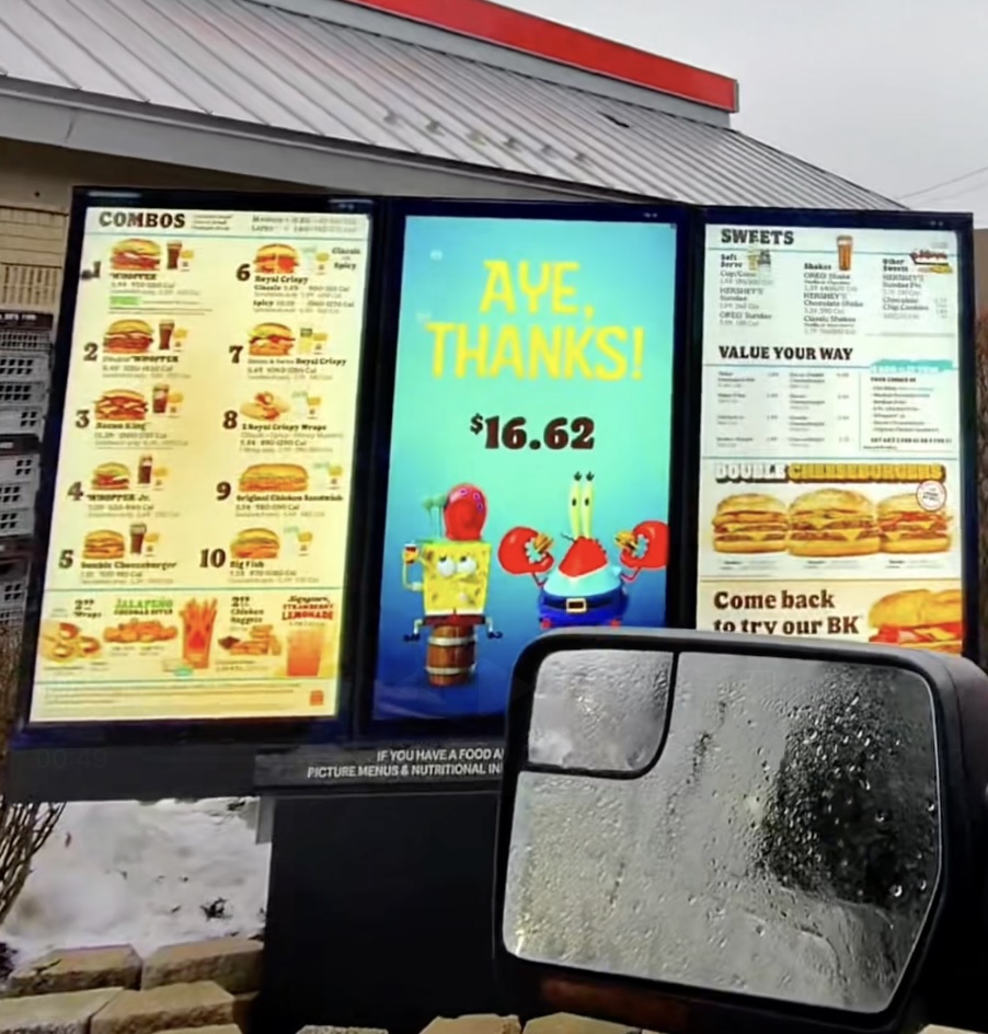 Drive thru window at Burger King
