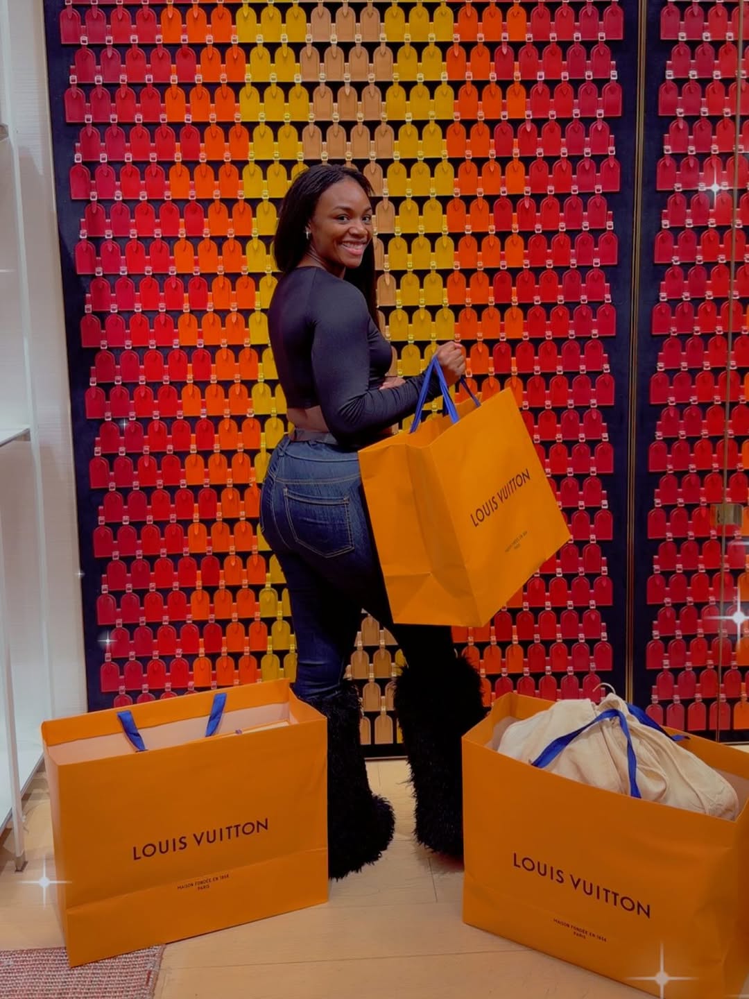 Claressa Shields posing in LV. 