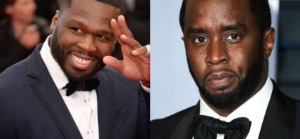 Photo collage of 50 Cent and Diddy.
