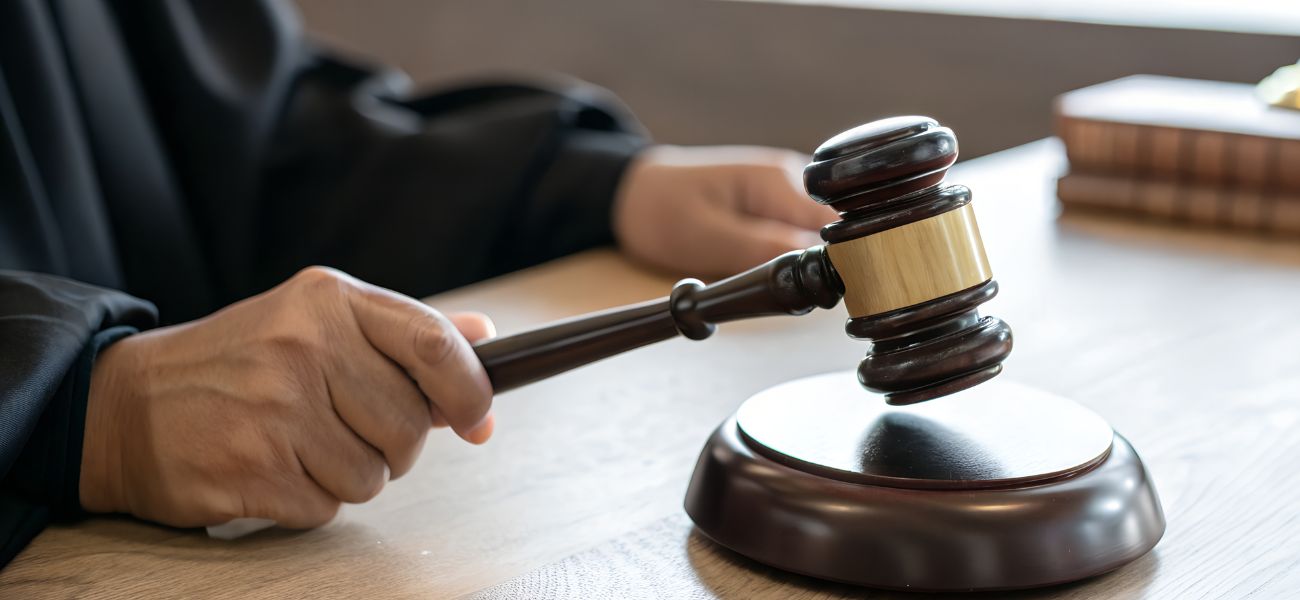 Judge in courtroom