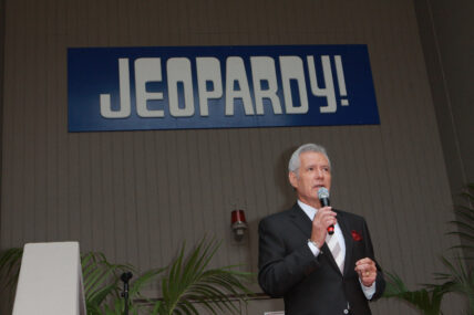Alex Trebek at ''Jeopardy!'' Hall of Fame Ribbon Cutting Ceremony