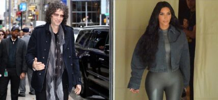 Photo collage of Howard Stern and Kim Kardashian.