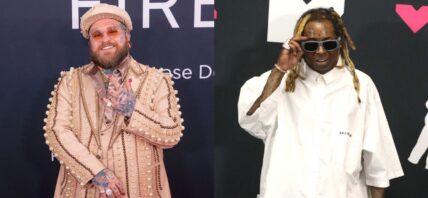 Photo collage of Teddy Swims and Lil Wayne