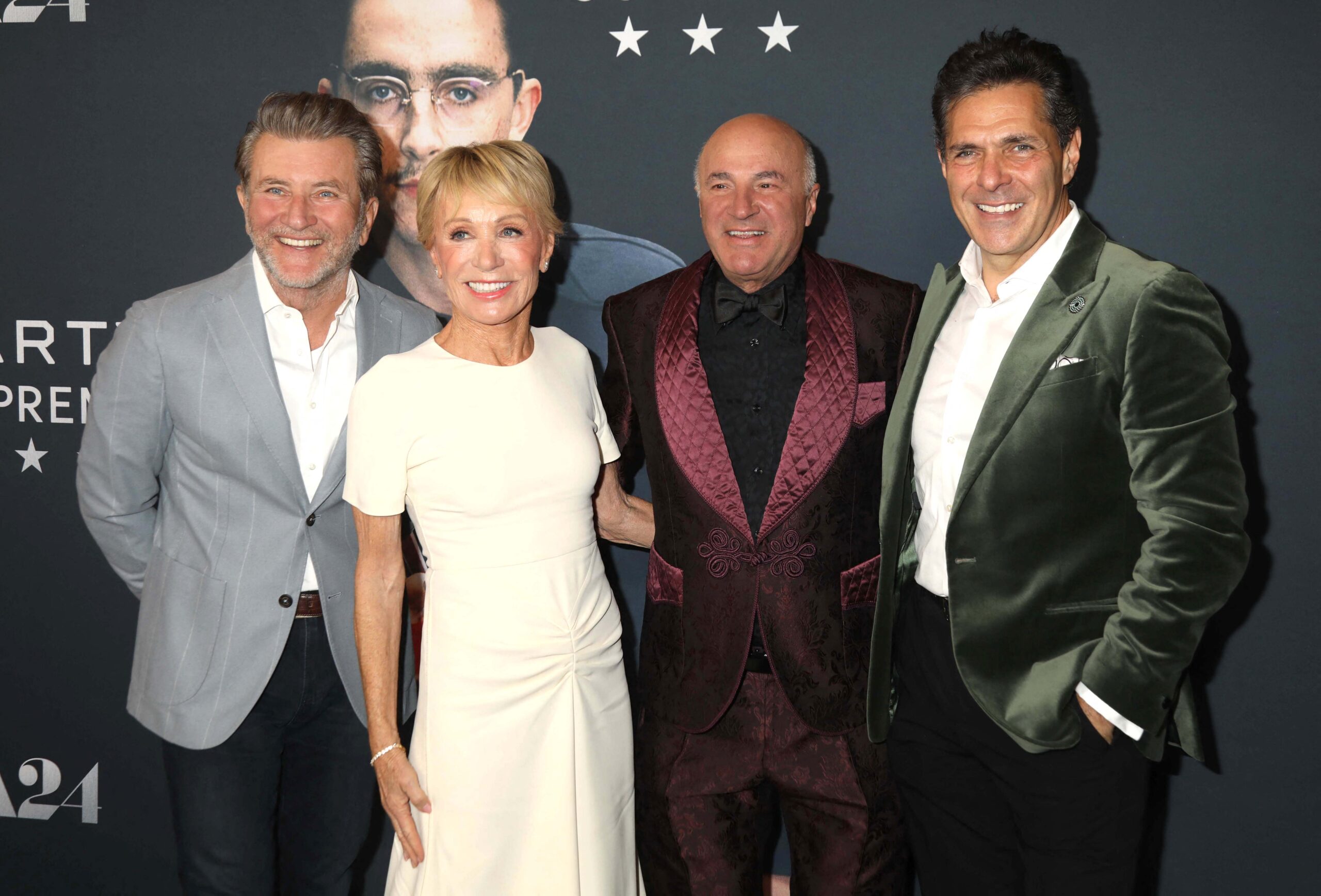 Robert Herjavec, Barbara Corcoran, Kevin OLeary, and Mark Cuban