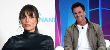 A photo collage of Bethenny Frankel, Tom Brady,