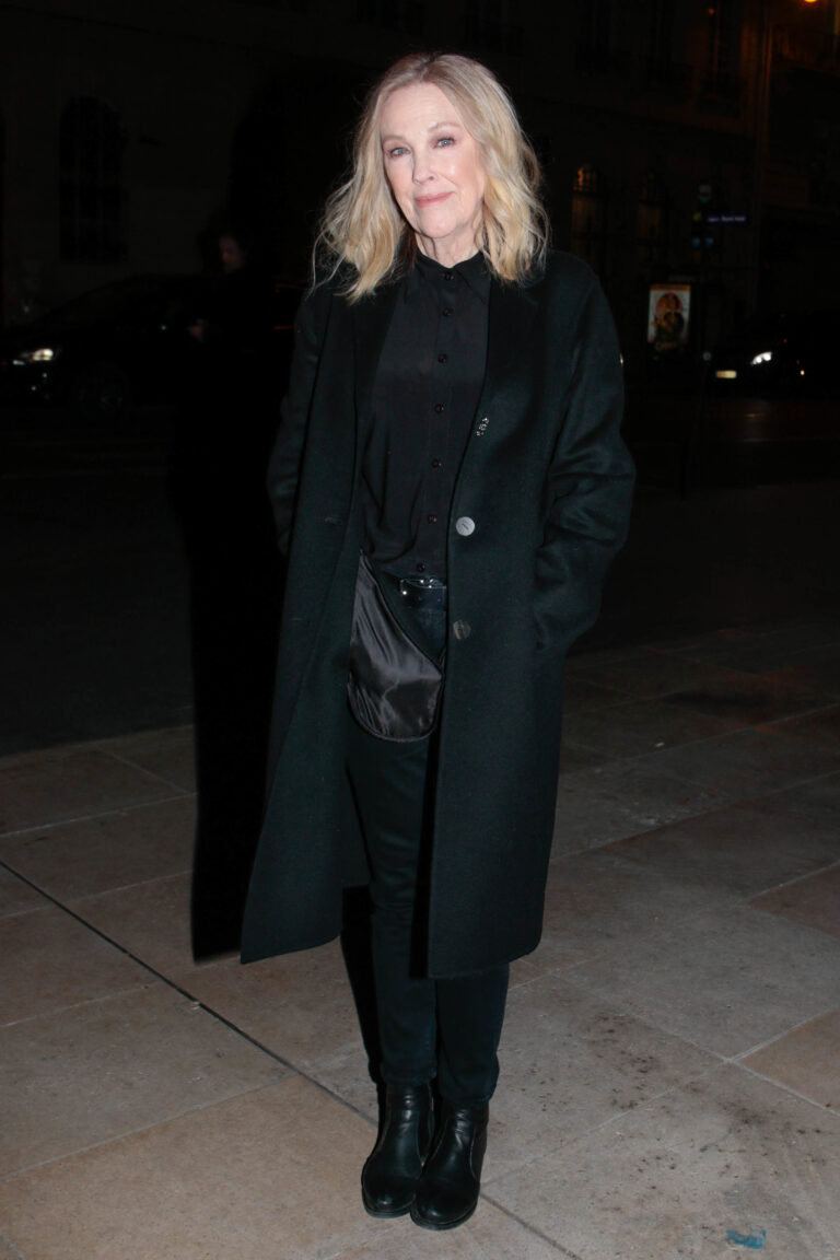 Catherine O Hara is seen arriving at Loewe after during Paris Fashion Week
