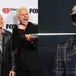 A photo collage of Green Day, Bad Bunny,