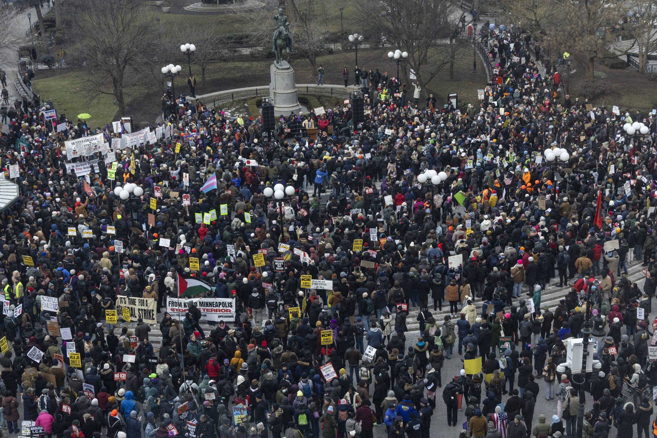 ICE 2026: Anti-ICE Protest NYC In Solidarity With Minneapolis