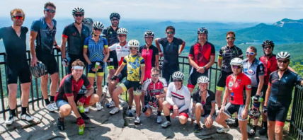 Cyclists at Hotel Domestique