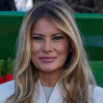 Melania Trump at White House Christmas Tree Arrival