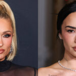 A photo collage of Paris Hilton and Demi Lovato