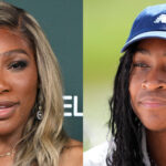 A photo collage of Serena Williams and Coco Gauff
