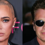 A photo collage of Teddi Mellencamp and her dad John Mellencamp