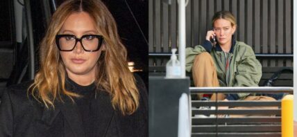 Photo collage of Ashley Tisdale and Hilary Duff.