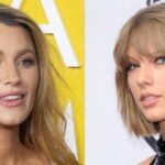 A photo collage of Blake Lively, Taylor Swift