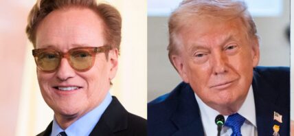 Conan O'Brien (left) Donald Trump (right)