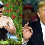 Photo collage of Nicki Minaj, Donald Trump.
