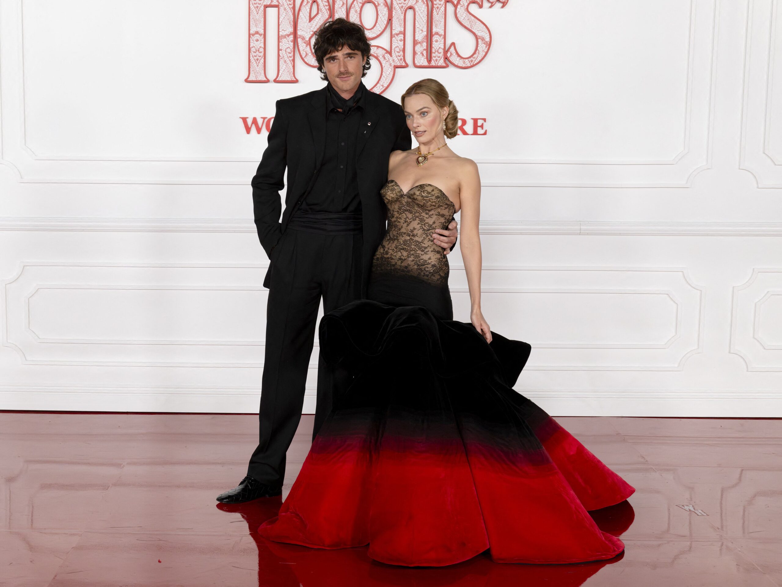 Jacob Elordi and Margot Robbie on the ''Wuthering Heights'' World Premiere red carpet