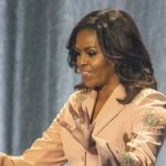 Michelle Obama speaking during an event.