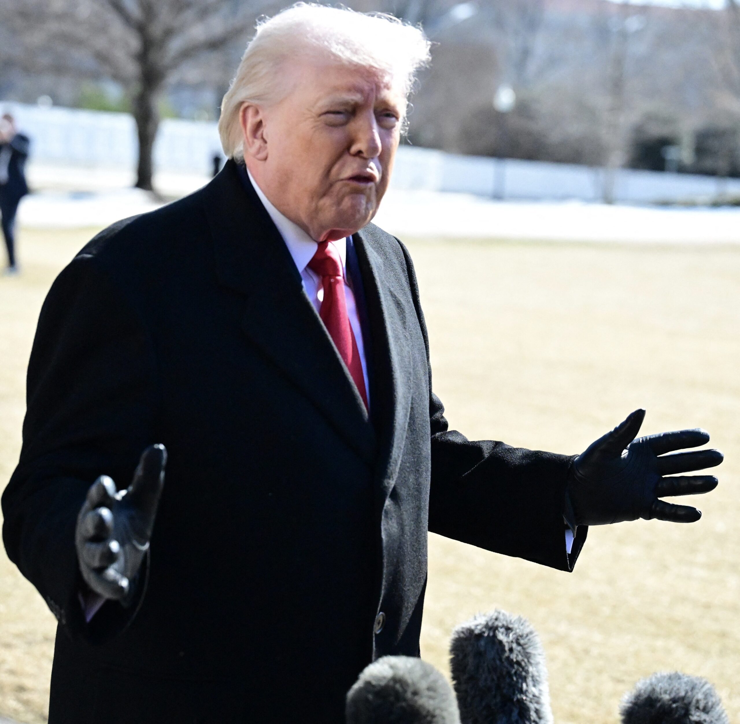 Donald Trump outside the White House