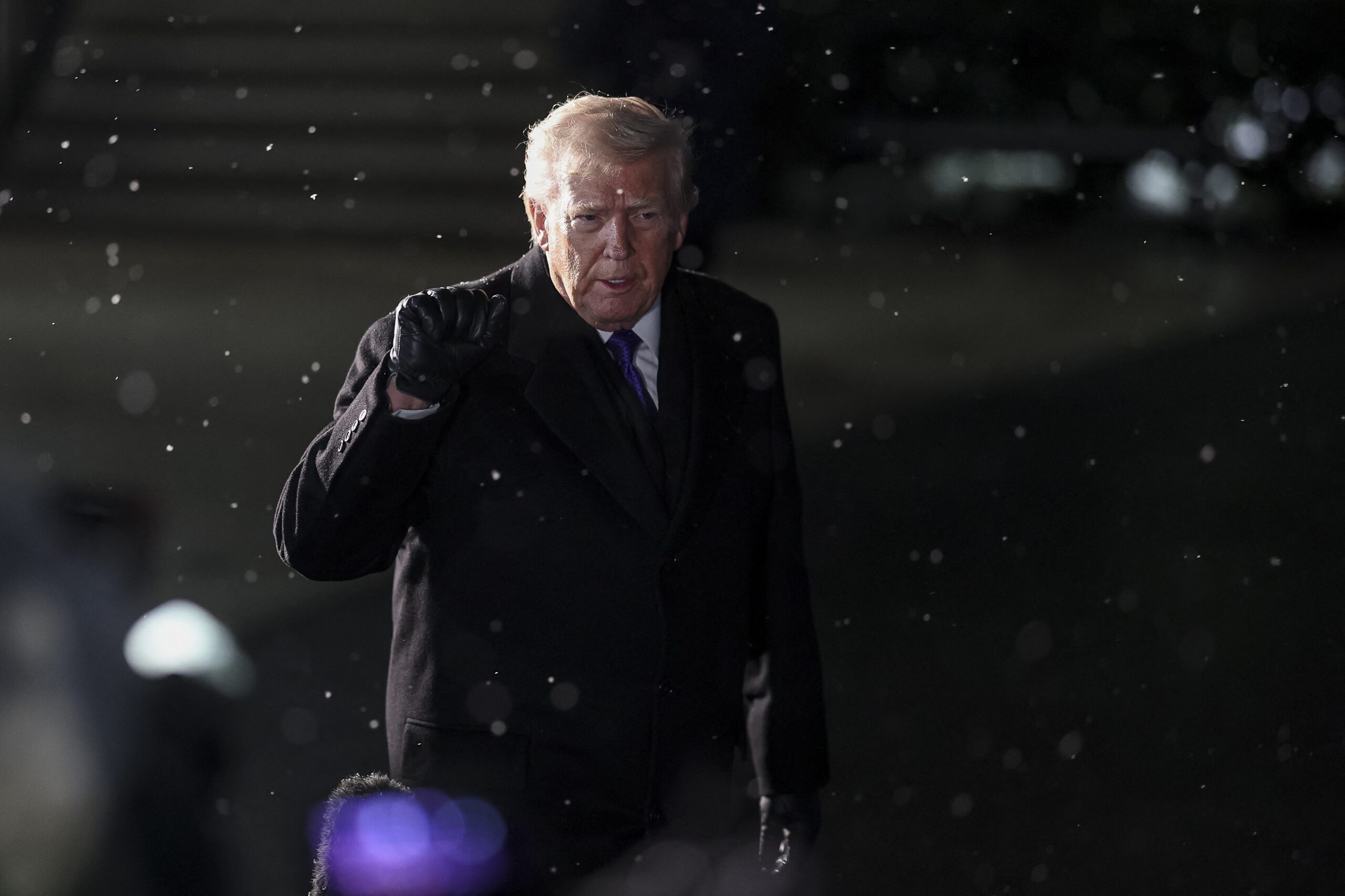 Donald Trump outside the White House