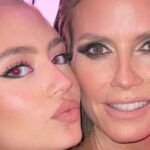 Heidi and Leni Klum pose together