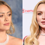 A photo collage of Hilary Duff and Lindsay Lohan