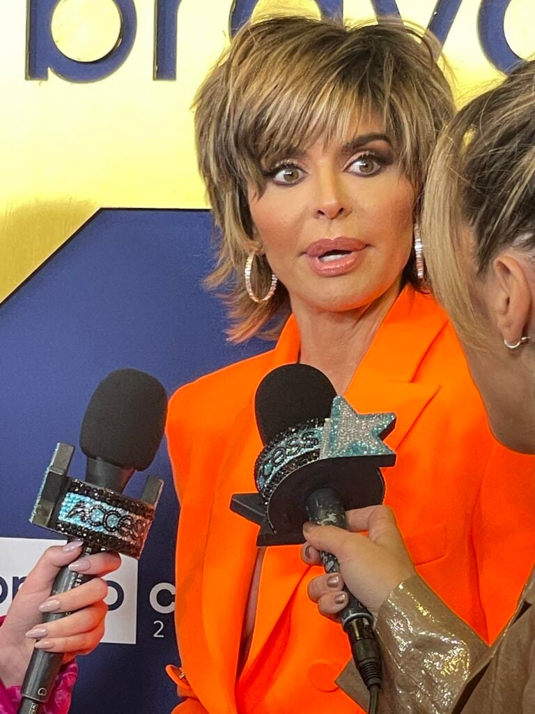 Erika Jayne and Lisa Rinna on the red carpet at BravoCon in NYC,