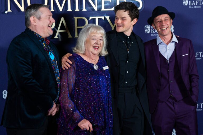 John Davidson; Dottie Achenbach; Robert Aramayo;Murray Gladstone attend the Nominees' Party for the EE BAFTA Film Awards 2026 at the National Portrait Gallery