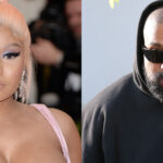 A photo collage of Nicki Minaj and Kanye West