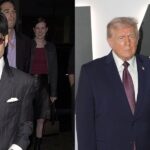 A photo collage of Prince and Donald and Melania Trump