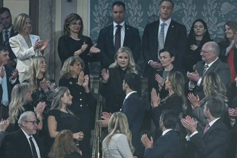 Erika Kirk no discurso de Trump sobre o Estado da União em 2026