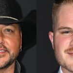 Jason Aldean (left) Zach Bryan (right)