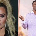 Photo collage of Giveon and Khloé Kardashian.