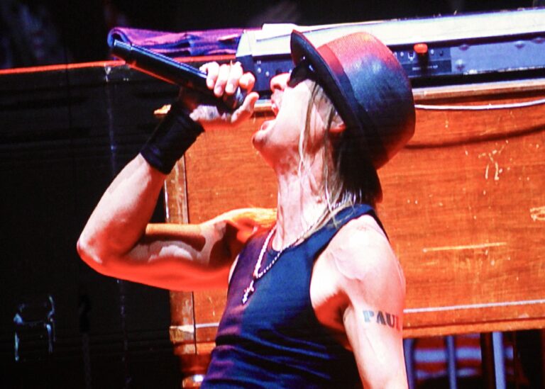 Kid Rock performs at the maga victory rally at Capital One Arena in Washington DC.
