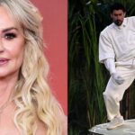 Photo collage of Bad Bunny and Taylor Armstrong.