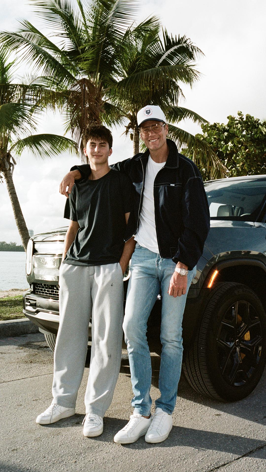 Tom Brady and son Benny Brady. 