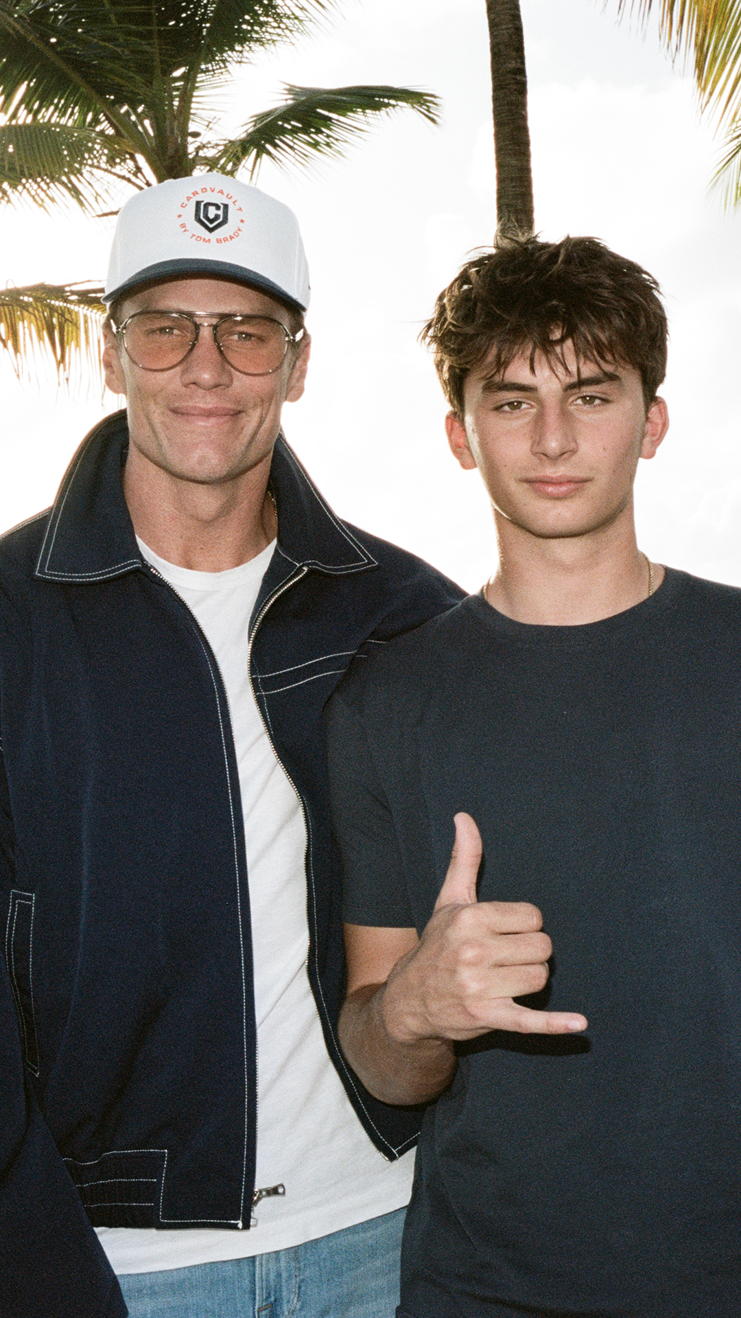 Tom Brady and son Benny Brady. 