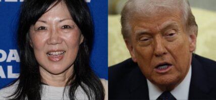 Collage of Margaret Cho and Donald Trump