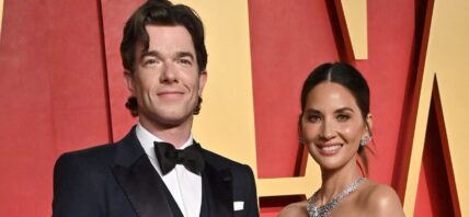 John Mulaney and Olivia Munn at Vanity Fair Oscar Party 2024
